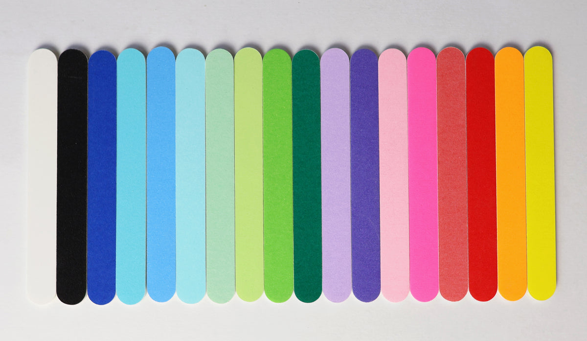 Colored Nail File Custom Solid Color Nail Files | Vibrant & Durable Emery Boards ...